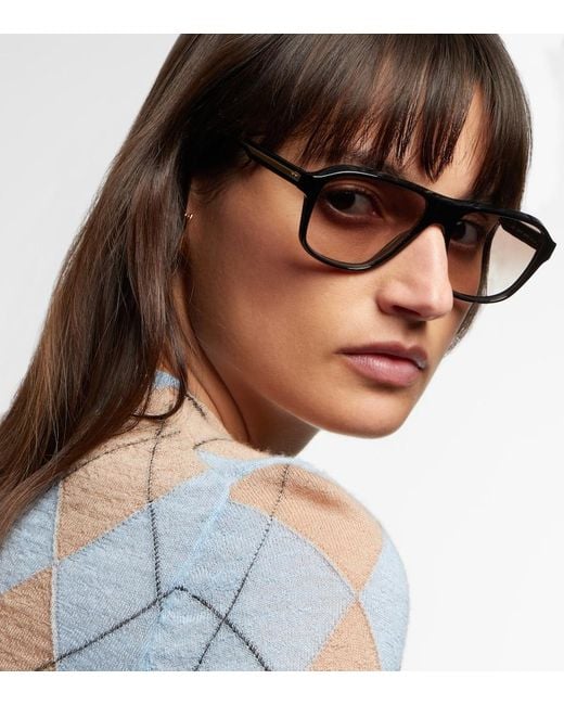 Khaite Brown X Oliver Peoples 1978Rx Oversized Sunglasses