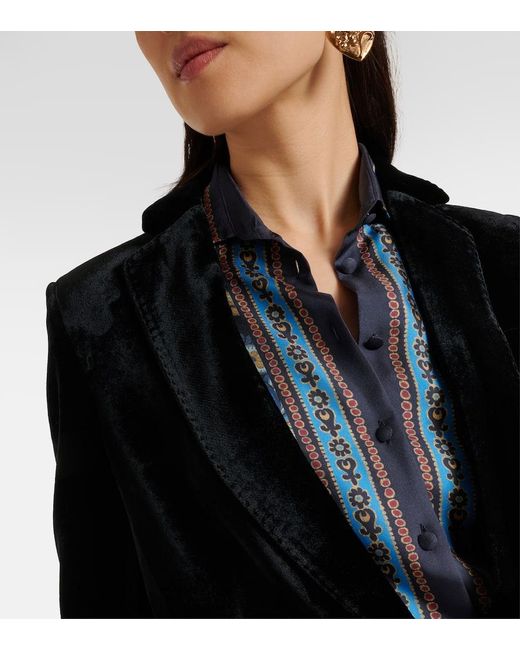 Etro Black Velvet Blazer