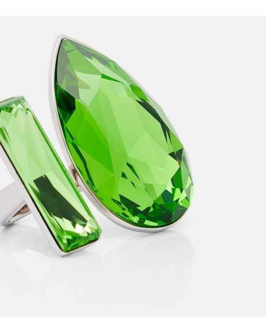 Dries Van Noten Green Embellished Ring