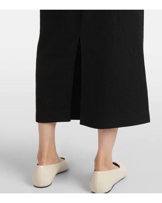 Totême  Black Midikleid Aus Jersey