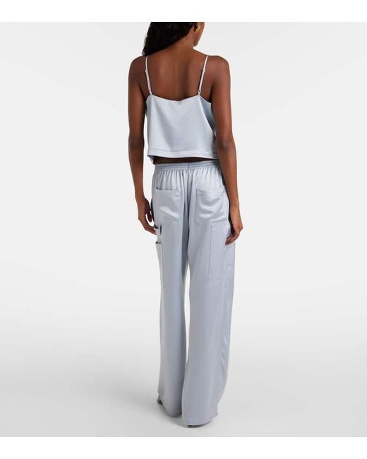 Pantalones Barb Painter De Saten Leset de color Blue