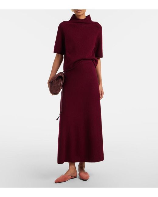 Lisa Yang Red Fride Cashmere Turtleneck Sweater