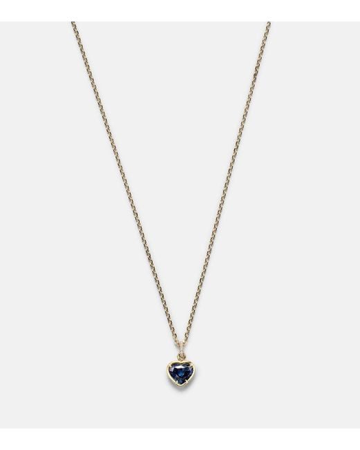 Anita Ko White 18Kt Pendant Necklace With Sapphire And Diamonds