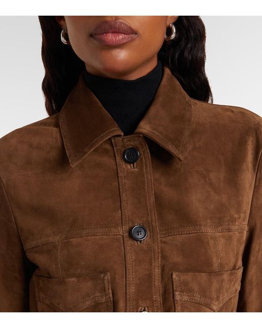 Nili Lotan Brown Jacke Aus Veloursleder