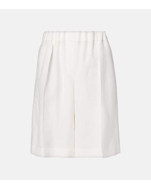 Brunello Cucinelli White Twill Shorts