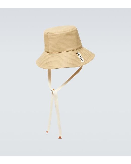 Loewe White Paula's Ibiza Fisherman Canvas Bucket Hat for men