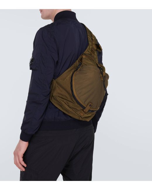C P Company Green Nylon B Crossbody Bag for men