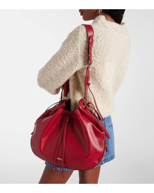 Isabel Marant Red Schultertasche Bolton Medium Aus Leder