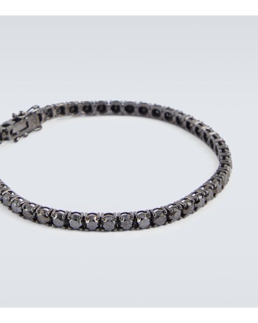 SHAY Metallic 18kt Black Gold Tennis Bracelet With Diamonds for men