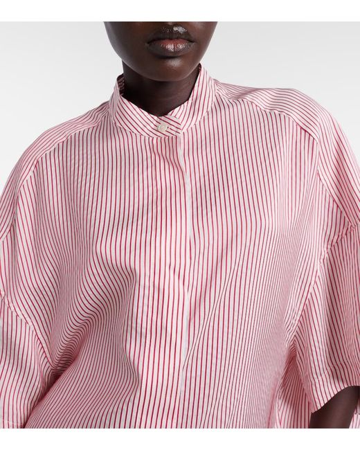 Stella McCartney Pink Striped Silk Shirt