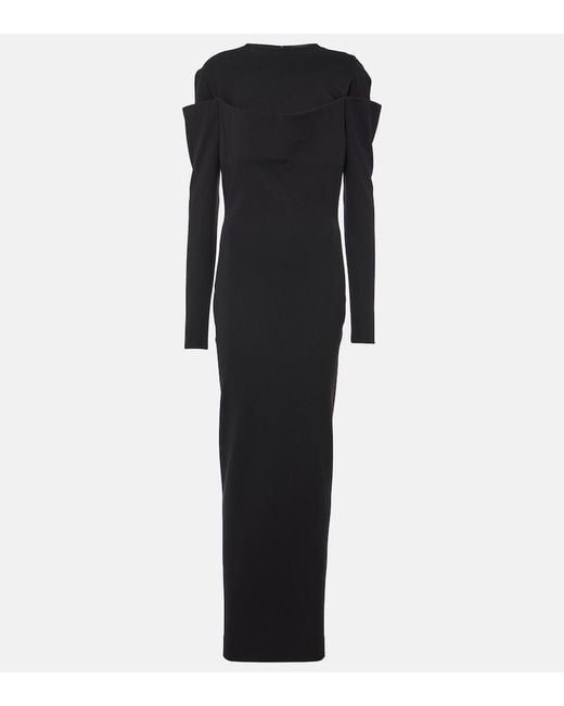 Jacquemus Black Sabre Jersey Maxi Dress
