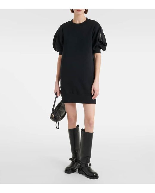 Miniabito Sponge di Sacai in Black