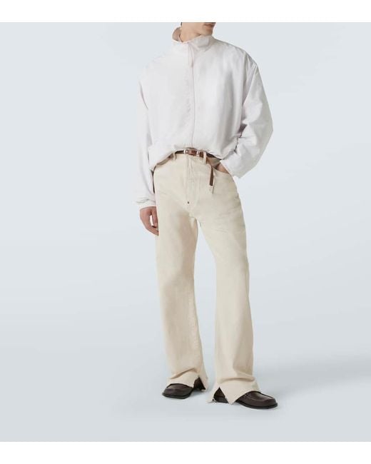 Acne White Technical Cotton-Blend Jacket for men