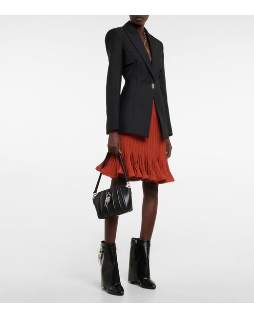 Givenchy Shark Lock Leather Ankle Boots 