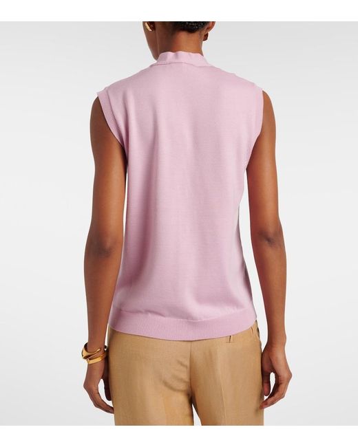 Blazé Milano Pink Sebright Wool, Silk, And Cashmere Vest