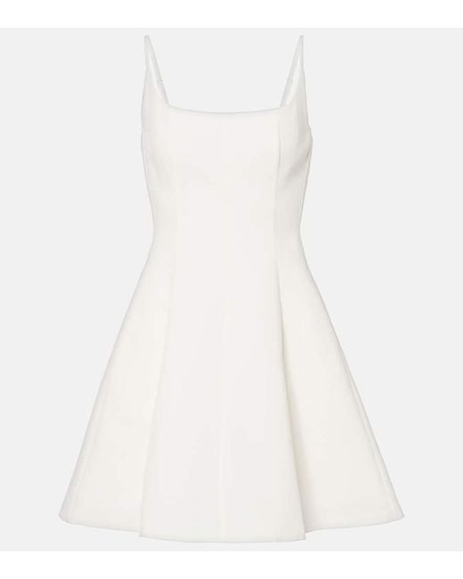 Staud White Bridal Joy Cotton-Blend Minidress