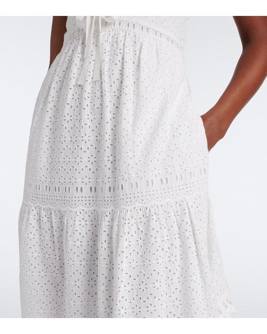 Ulla Johnson White Constance Broderie Anglaise Midi Dress