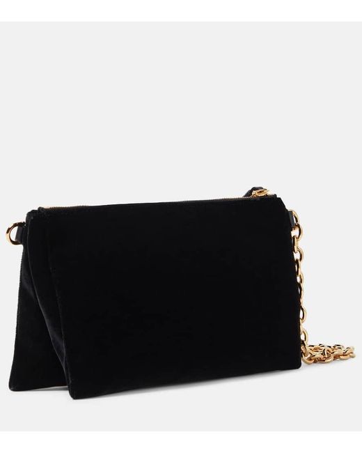 Tom Ford Chain Velvet Clutch Bag in Black | Lyst