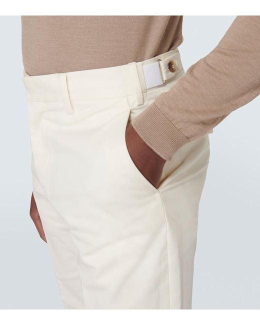 Lardini White Cotton Chinos for men