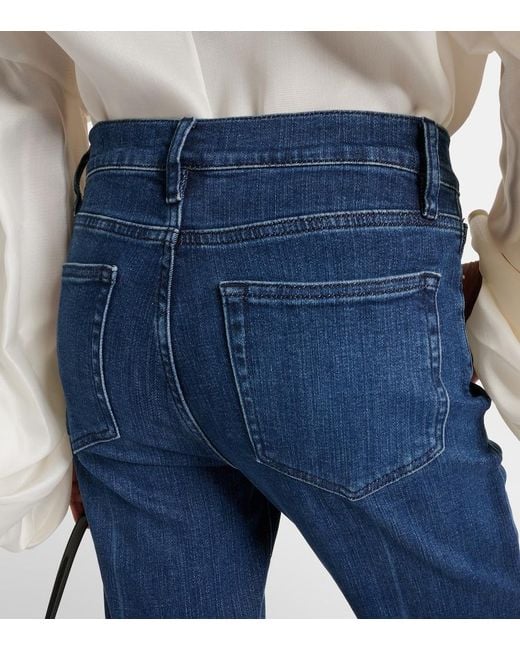 FRAME Blue Le High Straight Mid-Rise Jeans