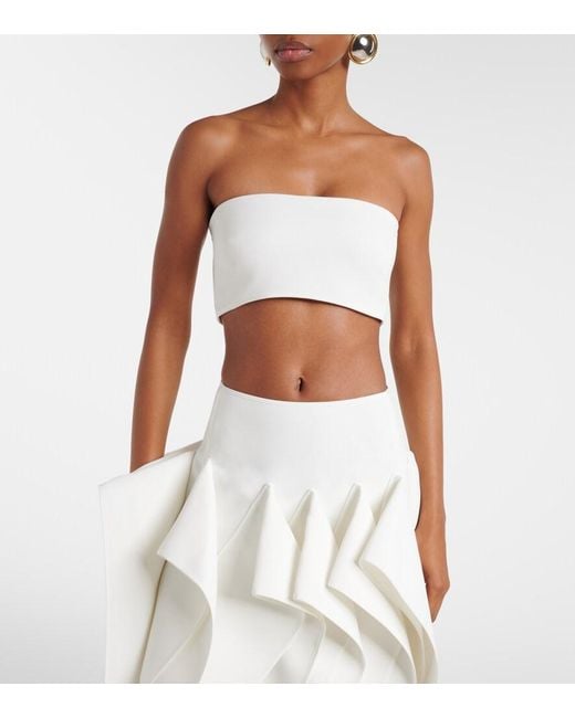 Maticevski White Tile Bandeau Top