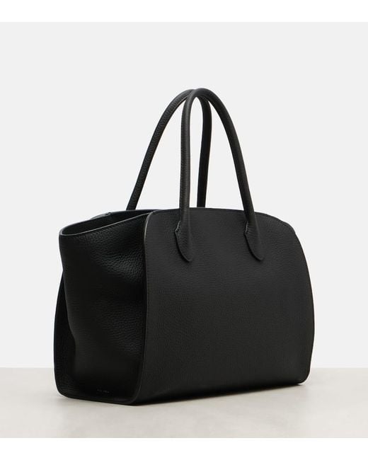 The Row Black Marlo 12 Leather Tote Bag