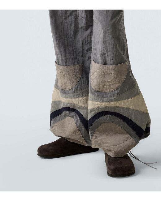 ERL Gray Technical Flared Pants for men