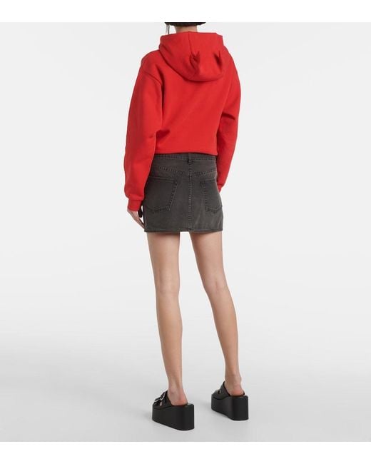 Coperni Gray Denim Miniskirt