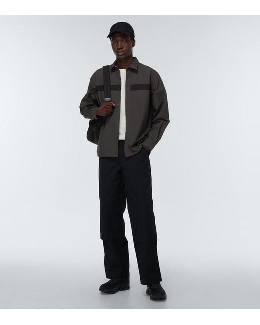 GR10K Black Processing T4 Cotton Overshirt for men