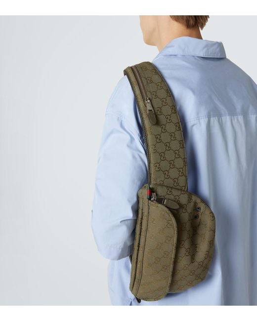 Gucci Guerteltasche Gg Large Aus Canvas in Green für Herren