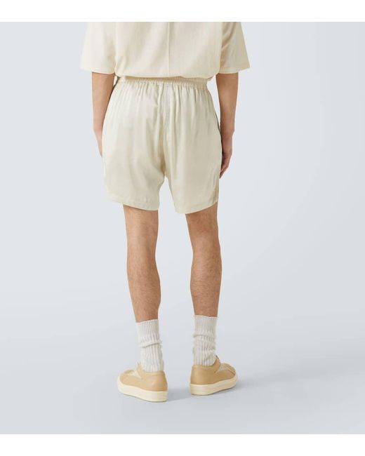 Rick Owens Shorts Aus Charmeuse in Natural für Herren