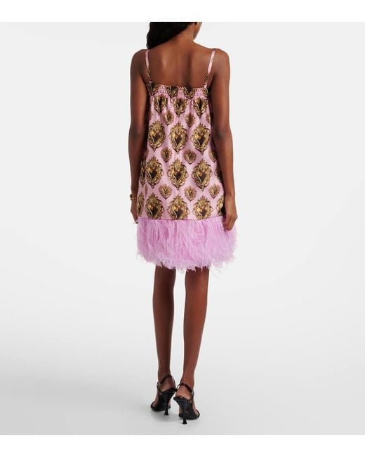 Robe Imprimee En Soie Dolce & Gabbana en coloris Pink