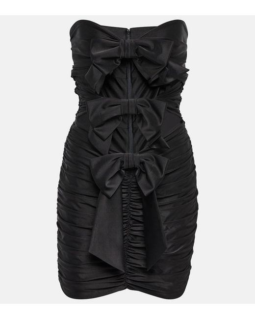 Alexandre Vauthier Black Strapless Jersey Minidress