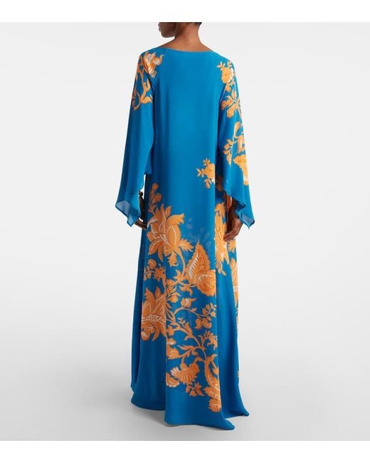 Etro Blue Printed Maxi Dress