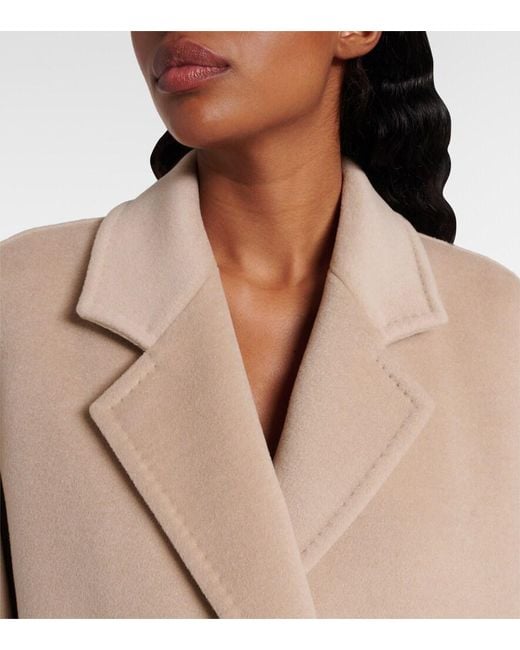 Max Mara Natural Rebus Wool And Cashmere Coat
