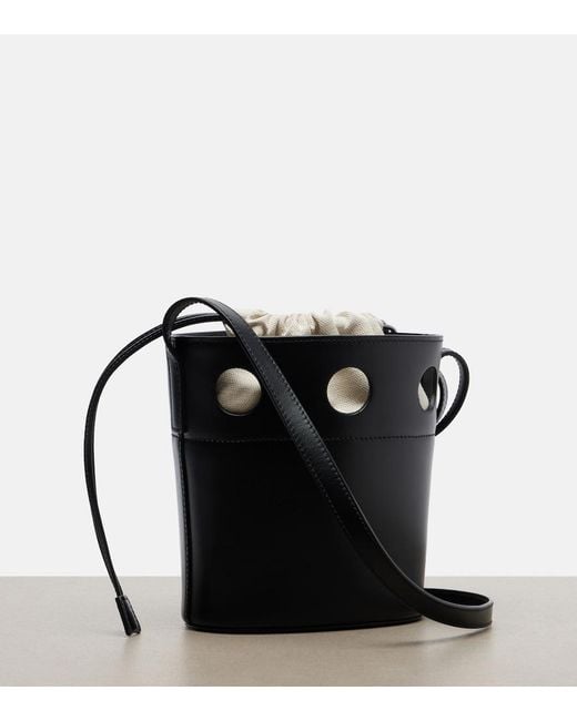 Miu Miu Black Leather Bucket Bag