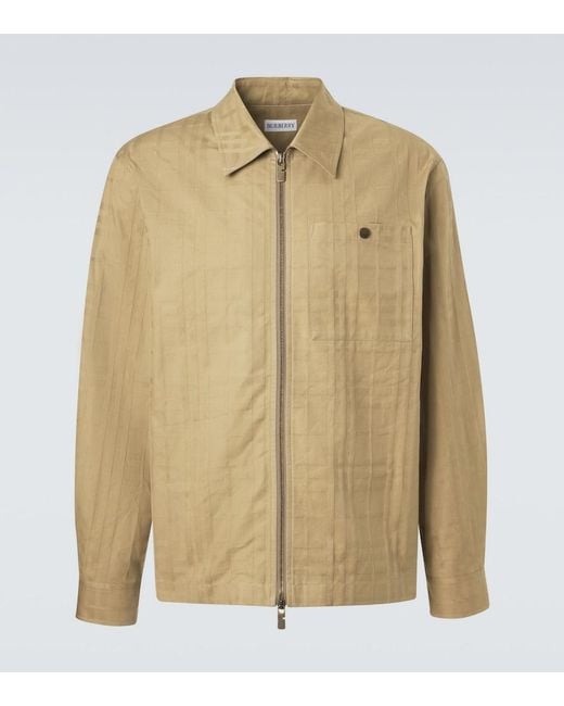 Burberry Natural Check Cotton Jacket for men