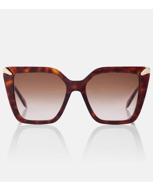 BVLGARI Brown Eckige Sonnenbrille Serpenti Viper