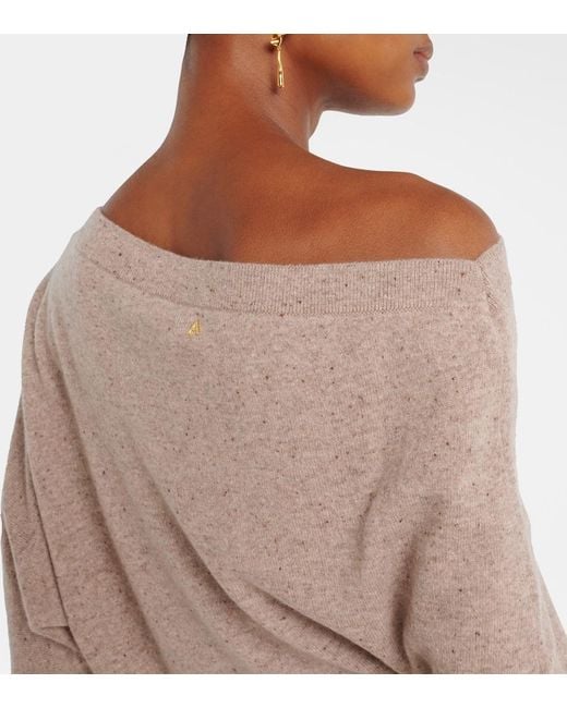Altuzarra Natural Kasos Draped Cashmere Maxi Dress