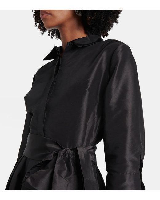 Jonathan Simkhai Black Julip Belted Taffeta Gown