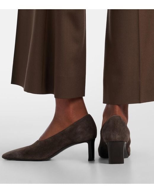 Khaite Brown Cecilia Suede Pumps
