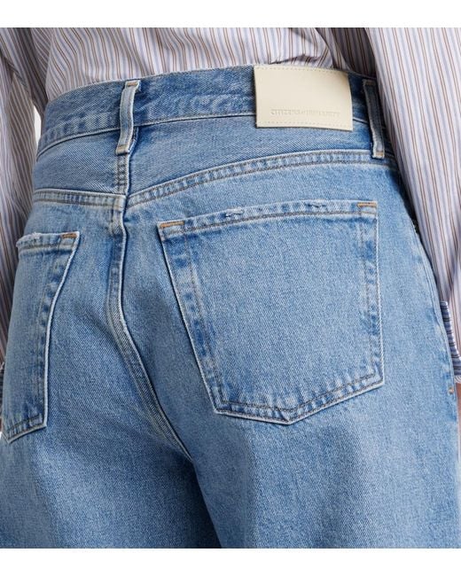 Citizens of Humanity Blue Miro High-Rise Cropped Barrel-Leg Jeans