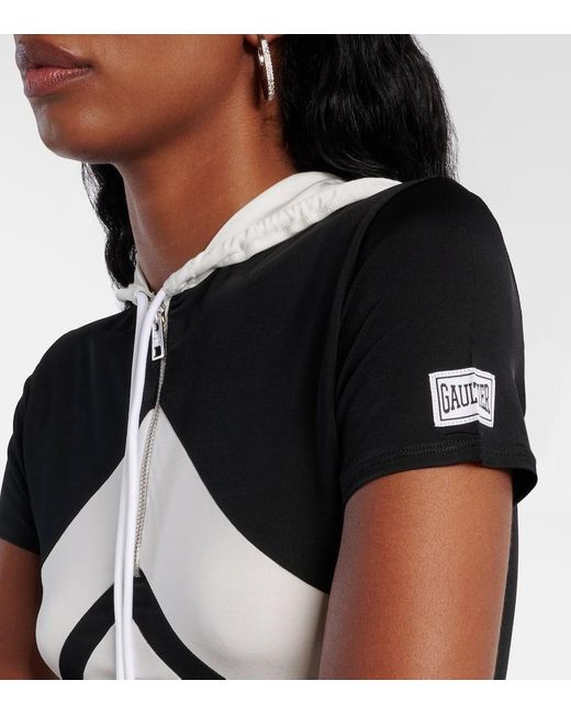 Jean Paul Gaultier Black Maxikleid Aus Jersey