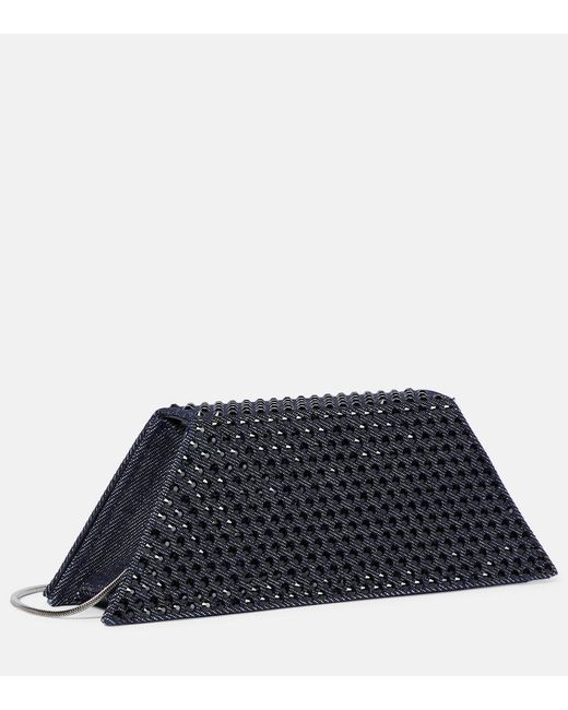 AMINA MUADDI Blue Superamini Yigit Denim Clutch
