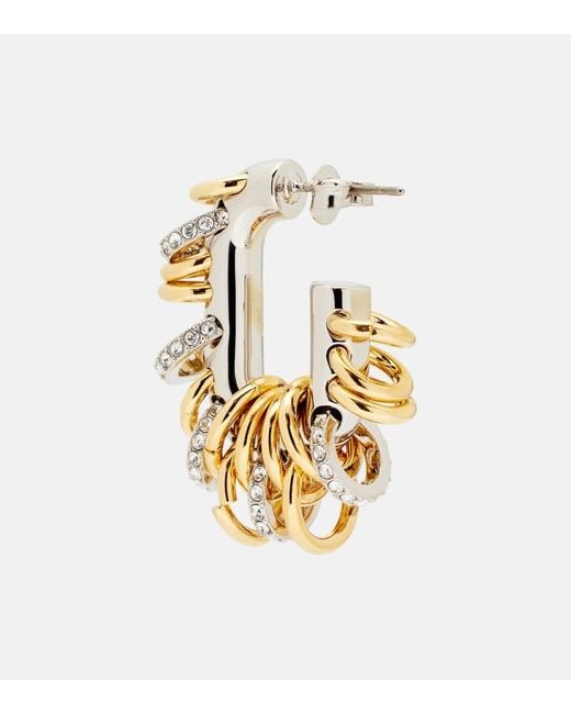 Rabanne Metallic Punk Xl Link Small Embellished Earrings
