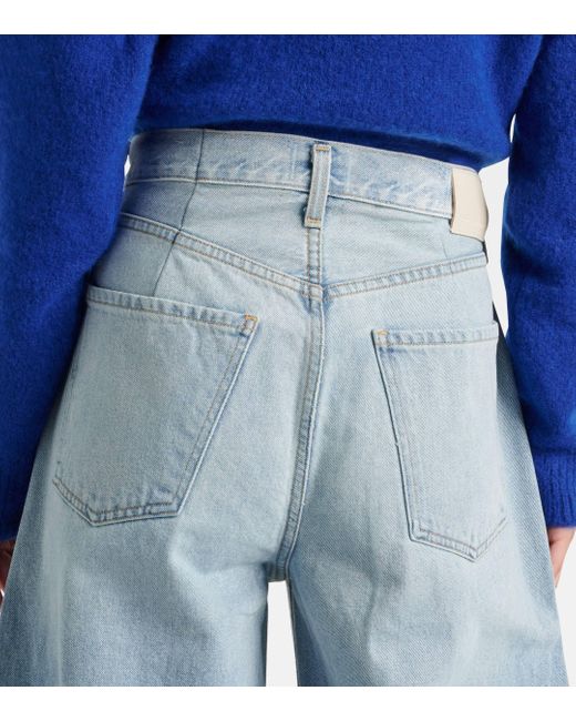 Citizens of Humanity Blue Horseshoe Low-Rise Barrel-Leg Jeans