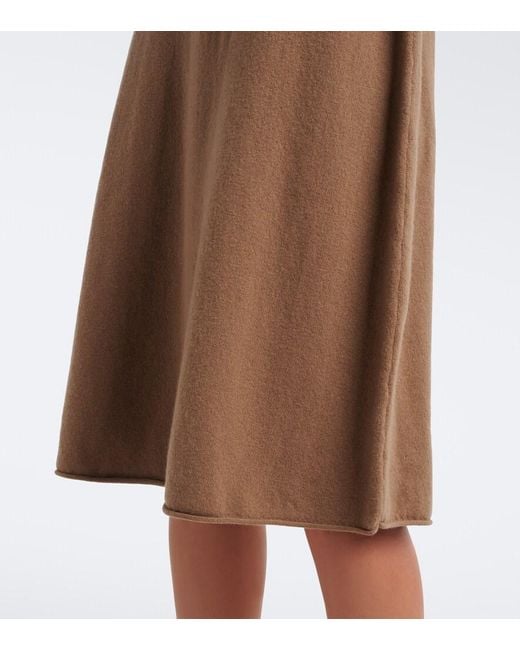 Extreme Cashmere Brown N°497 Georgia Cashmere-Blend Polo Dress