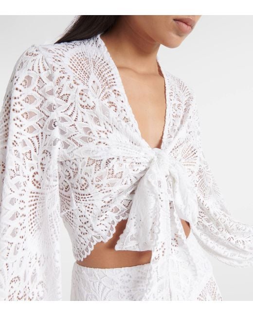 Alexandra Miro White Tabitha Lace Top