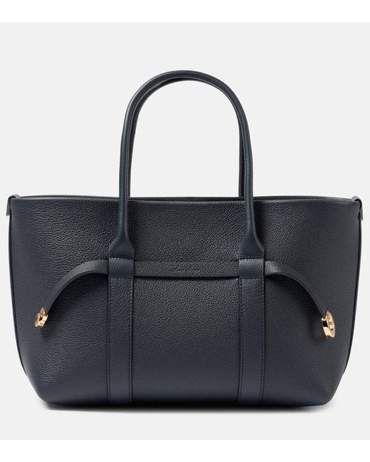 Loro Piana Black Ghiera Small Leather Tote Bag