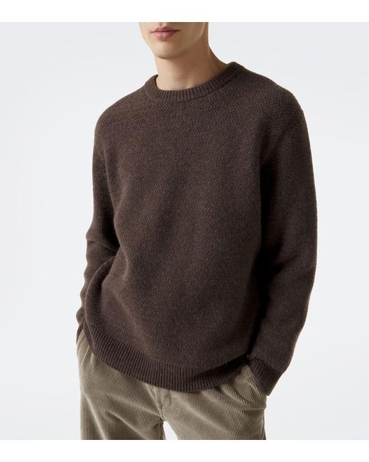 The Row Brown Anish Cashmere And Wool Sweater for men